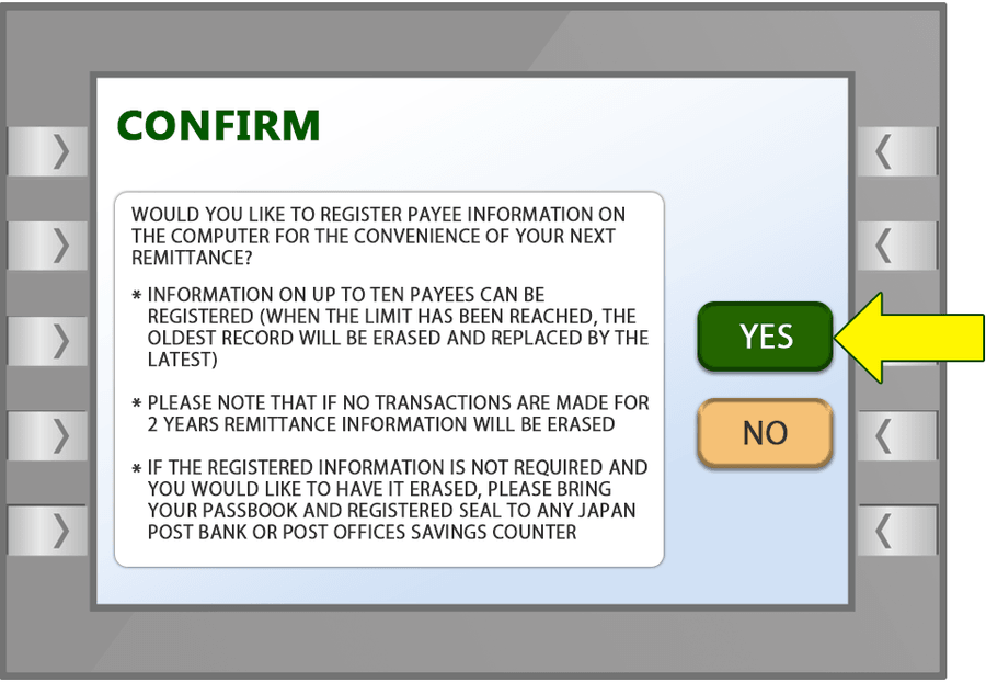 ATM screen for step 13: Collect Your Passbook or Card